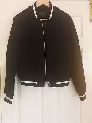 Buy River Island Net Style Bomber/Baseball Jacket. Black. Size 10 • 15£