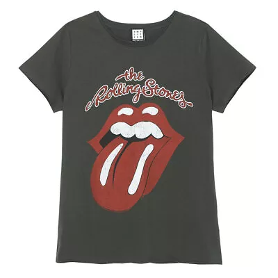 Buy Amplified Womens/Ladies Vintage Tongue The Rolling Stones T-Shirt GD146 • 28.59£