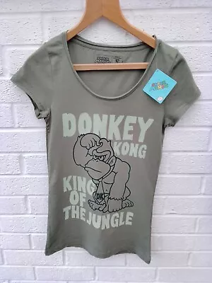 Buy Donkey Kong T Shirt Women's SMALL - OFFICIAL Nintendo / Super Mario 2012 NEW • 10£