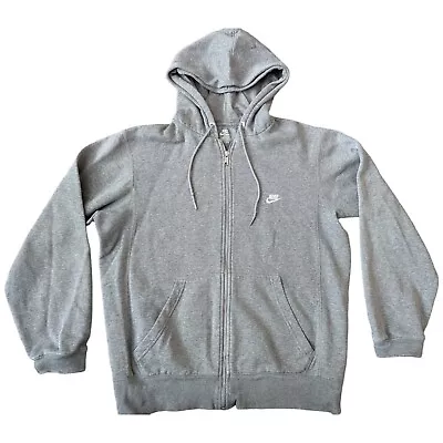 Buy Nike Sportswear Men's M Medium Grey Hoodie Zip Up Jacket Embroidered Pockets • 14.99£