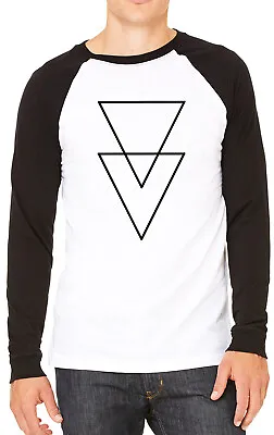 Buy Double Triangle Triangles Cool Mens T-shirt Baseball Tee • 13.99£