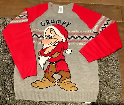 Buy BNWT New Disney Store Red Grumpy Christmas Jumper For Adults - Medium • 27.50£