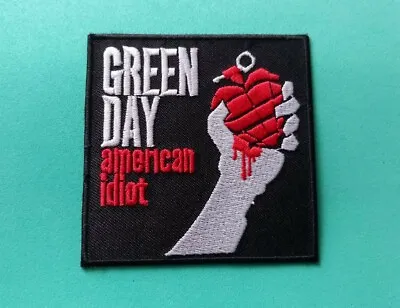 Buy Rock Music Sew / Iron On Embroidered Patch:- Green Day (a) American Idiot • 4.40£