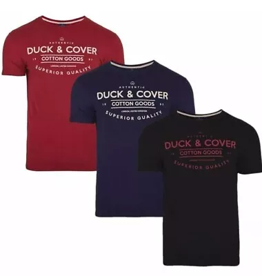 Buy Mens T-shirt Crew Neck Brand Logo Short Sleeve Duck & Cover 'Gaius' Tee • 13.99£