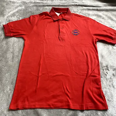 Buy Lancer David Winter Polo Shirt Medium Red Collar Tshirt Top Royal Princess Logo • 8.75£