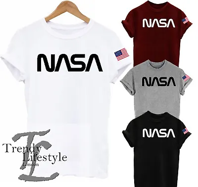Buy Nasa Astronaut Usa Flag Print New  American Flag  Mens  Kids   Unisex T-shirt  • 7.99£