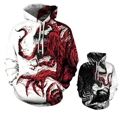 Buy Marvel Venom 3D Print Fleece Hoodie Men Women Sweatshirt Thick Pullover Coat • 20.99£