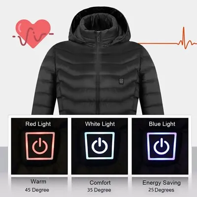 Buy New USB Electric Heated Jacket Cosy Cotton, Thermal Comfort, Hot Fashion Winter • 42.99£