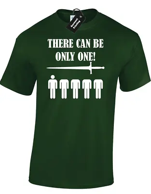 Buy There Can Be Only One Mens T Shirt Movie Highlander Motto Sword Retro Classic • 7.99£