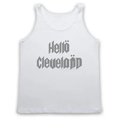 Buy Hello Cleveland This Is Spinal Tap Unofficial Rock Band Adults Vest Tank Top • 18.99£
