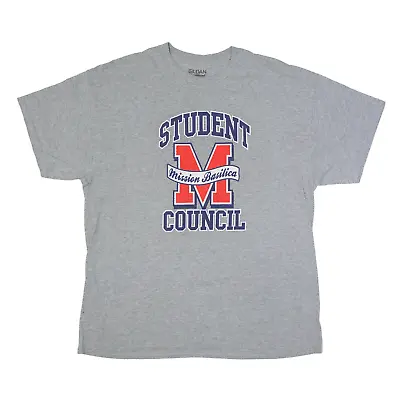 Buy GILDAN Student Council Mission Basilica USA T-Shirt Grey Short Sleeve Mens XL • 7.99£