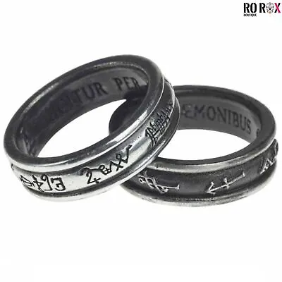 Buy Demon Angel Ring Pair Alchemy England Archangels Tempted Demons Gothic Jewellery • 15.73£
