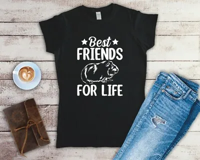 Buy Guinea Pig Best Friends For Life Ladies Fitted T Shirt Sizes Small-2XL • 12.49£