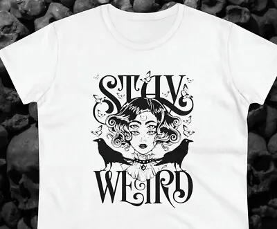 Buy STAY WEIRD Witch Women's T-Shirt * Gothic/Goth/Witchy Alternative Apparel *S-3XL • 25.65£