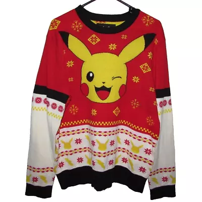 Buy Pokemon Pikachu Ugly Sweater Unisex Adult Large We Love Fine • 36.94£