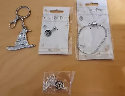 Buy Selection Harry Potter Jewellery, Bracelet, Charm,keyring, 93/4 Necklace  • 3.99£