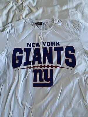 Buy New York Giant Graphic T Shirt White Size L • 13£