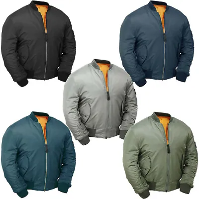 Buy MA1 Flight Bomber Jacket Combat Army Military Air Force US Pilot Padded Cobles • 32.29£