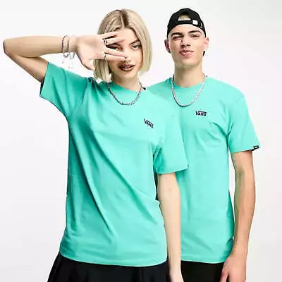 Buy Vans Unisex Left Chest Logo T-Shirt - Turquoise • 15.99£