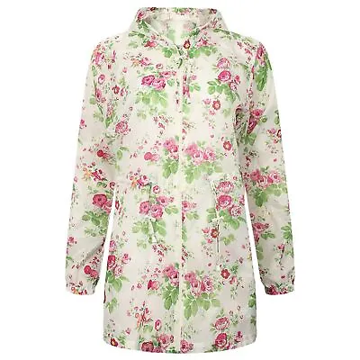 Buy Ladies Parka Printed Cagoule Raincoat Shower Proof Mac Lightweight Hooded Jacket • 13.99£
