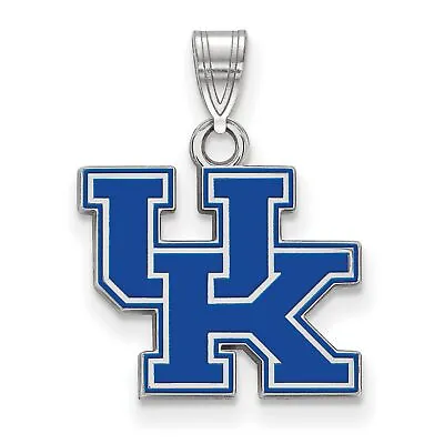 Buy University Of Kentucky Wildcats Blue School Letters Logo Sterling Silver Pendant • 56.82£