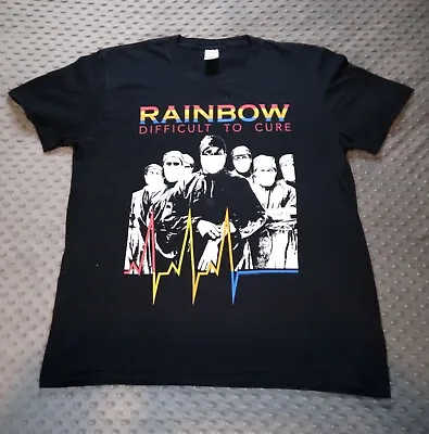 Buy Rainbow 1981 Difficult To Cure  Vintage Gildan T Shirt Size Large  • 12£