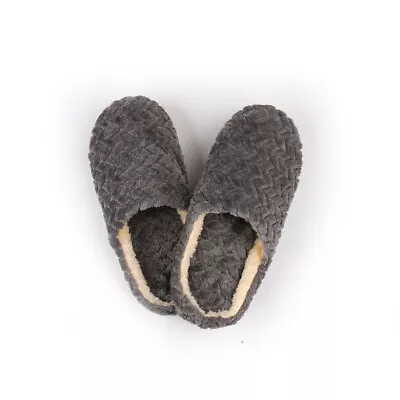 Buy Mens Womens Ladies Slippers House Shoes Slip On Slippers Soft Plush Lined UK 4~8 • 4.15£