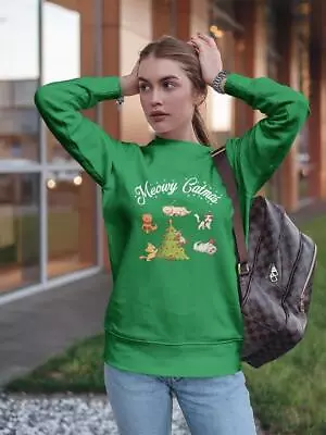 Buy Meowy Catmas Design Women's Sweatshirt -GoatDeals Designs • 24.62£
