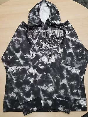 Buy Led Zeppelin Grey & White Tie Dye Hoodie • 26.99£