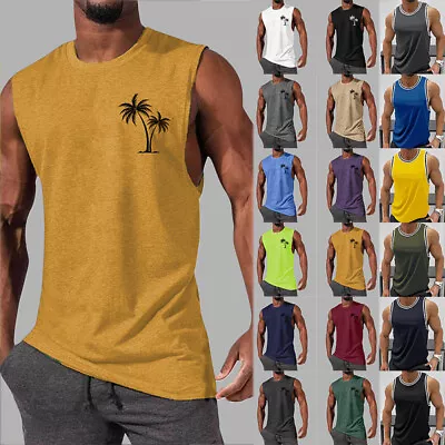 Buy Mens Muscle Gym Vest Tank Tops T-Shirt Gym Training Tops Bodybuilding Summer Tee • 9.19£