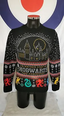 Buy Rare Harry Potter  I'd Rather Stay At Hogwarts  Christmas Jumper Size S (CJ19) • 39.99£