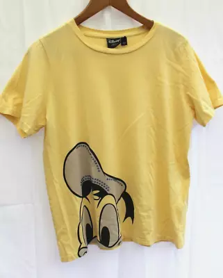 Buy Disney River Island Donald Duck Yellow Cotton Detail T-Shirt Size 12 • 6.99£