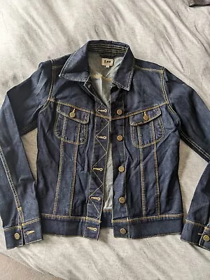 Buy Lee Jeans Slim Rider Women Dark Denim Jacket Size S • 9.99£