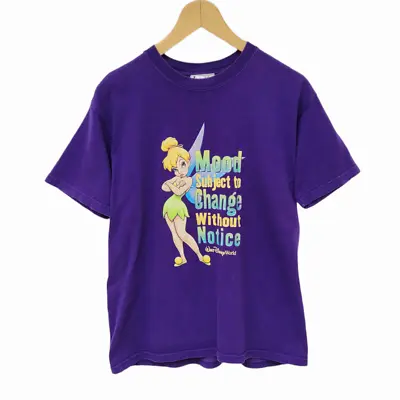 Buy Vintage Disney World Tinkerbell Purple  Mood Subject To Change  T-Shirt - Size M • 13.99£