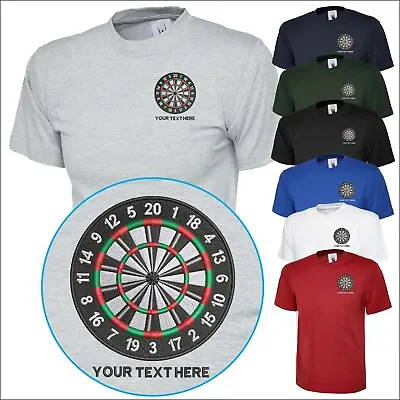 Buy Personalised Men DARTS BOARD Embroidered Tee Shirt Game Fans Pullover Tee Top  • 14.49£