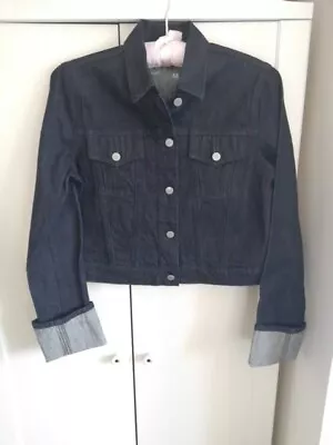Buy GAP Ladies Dark Blue Denim 1969 Jacket - Cropped - Size Medium • 7.50£