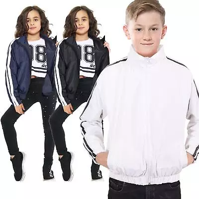 Buy Kids Boys Girls Windbreaker Shower Proof Jacket Lightweight Stylish Age 5-13 • 9.99£