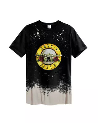 Buy Amplified Guns N Roses Drum Dip Dye Mens Black T Shirt Guns N Roses Classic Tee • 19.95£