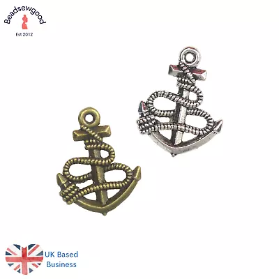 Buy 10 3D Ships Anchor Pendant Charms 24mm Boat Sea Nautical Steampunk Jewellery • 2.89£