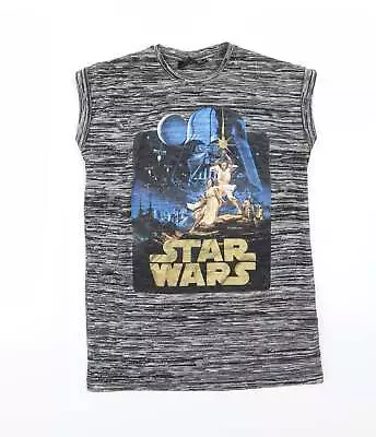 Buy Primark Womens Grey Polyester Basic T-Shirt Size 6 Crew Neck - Star Wars • 5£
