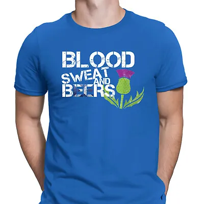 Buy Blood Sweat And Beers Scotland Scottish Rugby Mens Boys T-Shirts Tee Top-SN • 8.59£