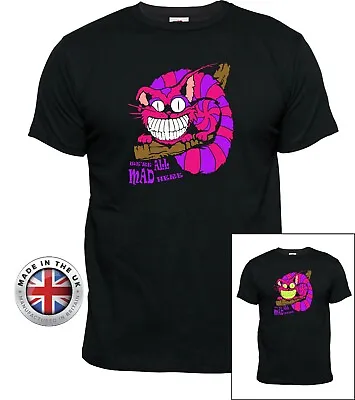 Buy CHESHIRE CAT 'We're All Mad Here' Glow In The Dark T-Shirt.Unisex Or Ladies Fit • 24.99£