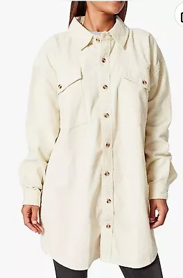 Buy Urban Classics Women’s Damen Jacket Overshirt Cream 2XL UK18-20 NEW RRP £70 • 16.99£