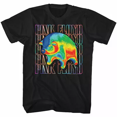 Buy Pink Floyd Big Multi Colored Animals Pig Men's T Shirt Psychedelic Music Merch • 39.92£