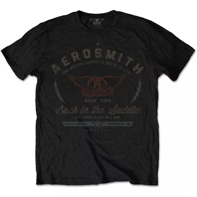 Buy Aerosmith Back In The Saddle Black T-Shirt NEW OFFICIAL • 15.19£