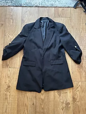 Buy Womens Blazer Coat Jacket Black Size 14 Smart Casual Warm Work Summer • 10£