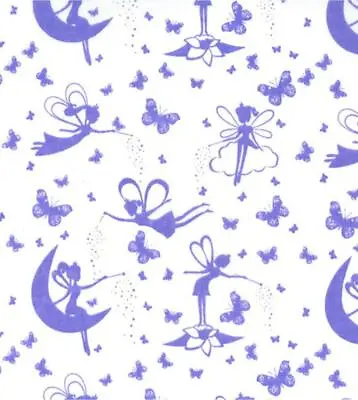 Buy Printed Polycotton Craft Fabric Material - LILAC FAIRIES • 2.49£