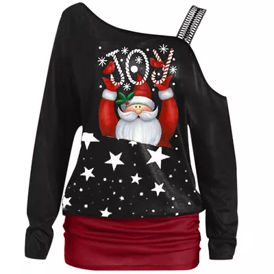 Buy Christmas Women's Jumper Pullover Loose Sweatshirt Ladies Xmas Tops Blouse Dress • 13.92£