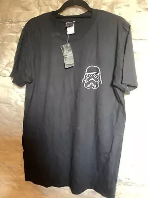Buy BNWT Star Wars Stormtrooper Black T Shirt Top  Size L • 0.99£