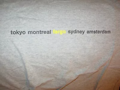 Buy Grey FARGO ND Tokyo Montreal Fargo Sydney Amsterdam T Shirt Large • 12.28£